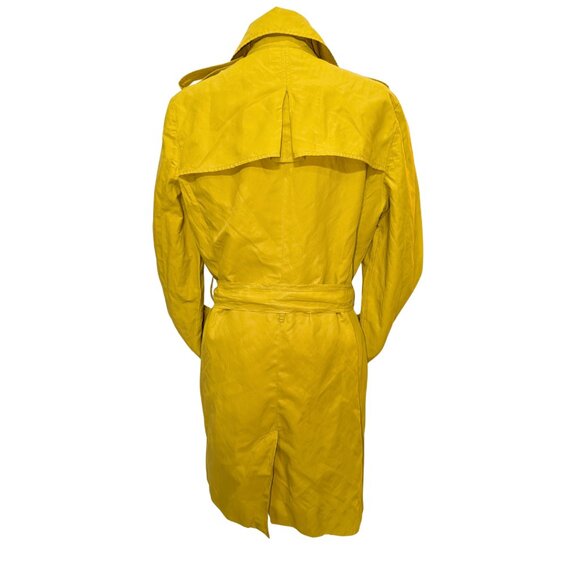 Kenneth Cole Gold Yellow Belted Trench Coat - Picture 2 of 6